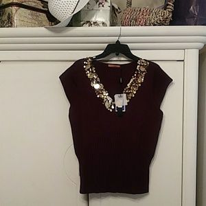 Beautiful Brown and Gold Top